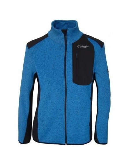 BENISPORT CARDIGAN GIROCOLLO BLU NERO