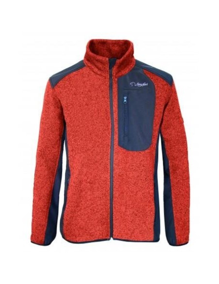 BENISPORT CARDIGAN GIROCOLLO ARANCIONE NERO