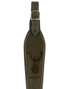 RISERVA TRACOLLA CARABINA IN PELLE CON INCISIONE CERVO