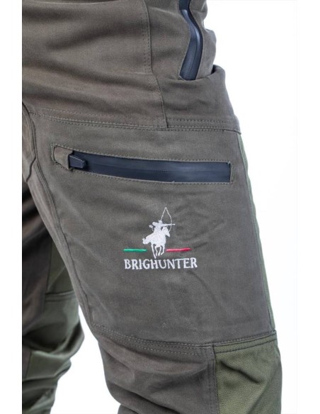 BRIGHUNTER PANTALONE BOSCO VERDE NERO