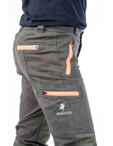 BRIGHUNTER PANTALONE BOSCO VERDE ARANCIO FLUO HV