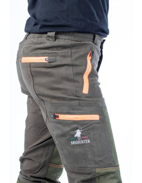 BRIGHUNTER PANTALONE BOSCO VERDE ARANCIO FLUO HV