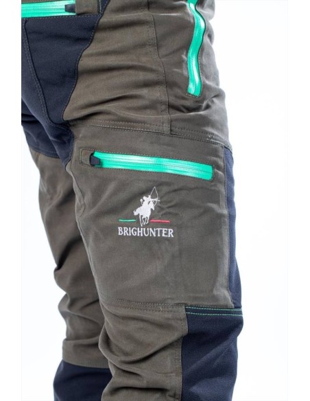 BRIGHUNTER PANTALONE VERDE GIALLO FLUO HV