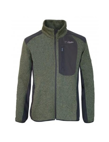 BENISPORT CARDIGAN GIROCOLLO VERDE
