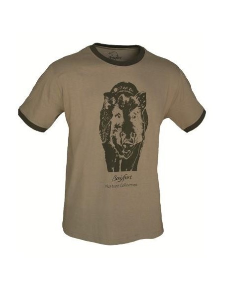 BENISPORT T-SHIRT IN COTONE CINGHIALE